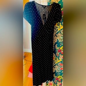 Brand new poka dot express wrap dress